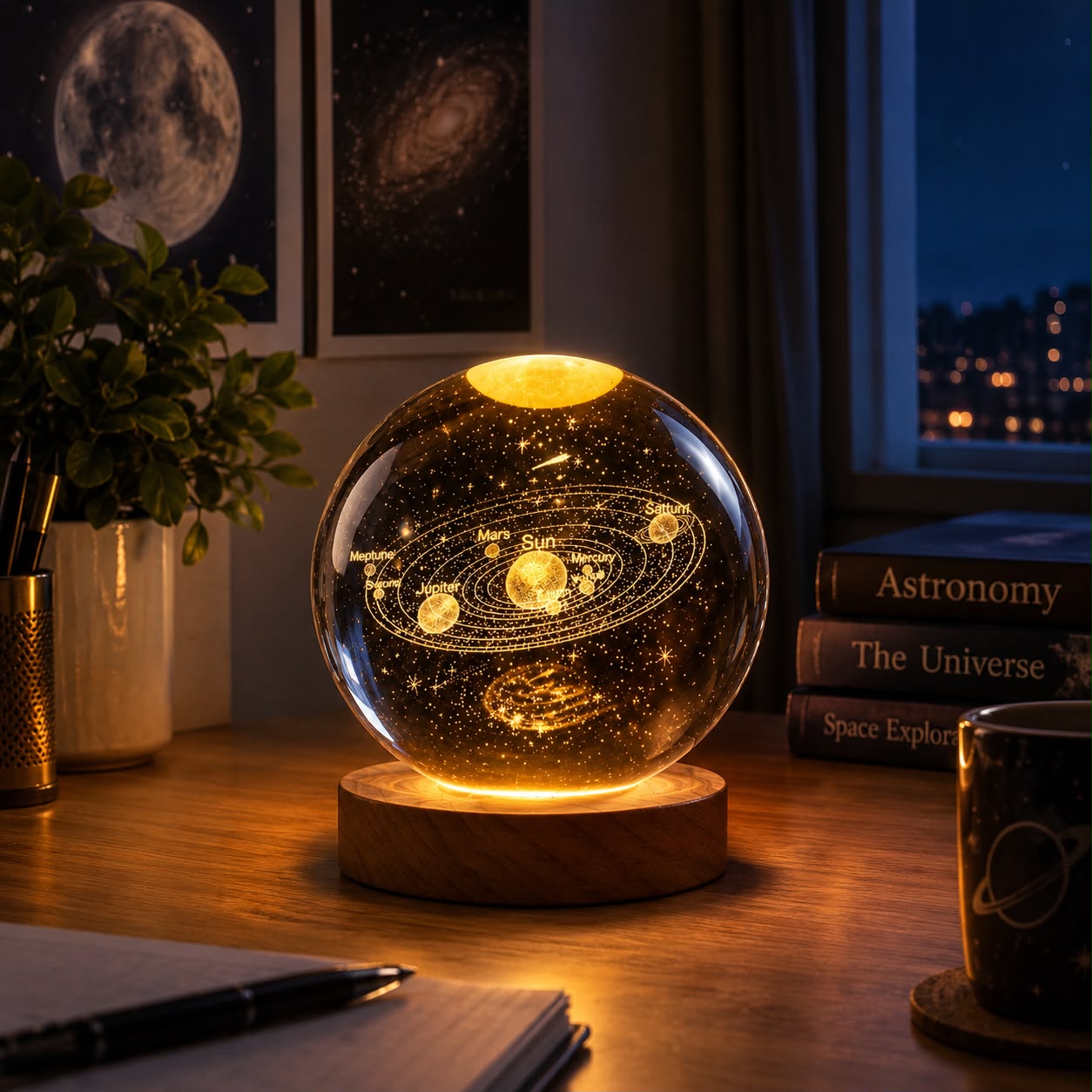 Esfera Del Sistema Solar Con Lampara
