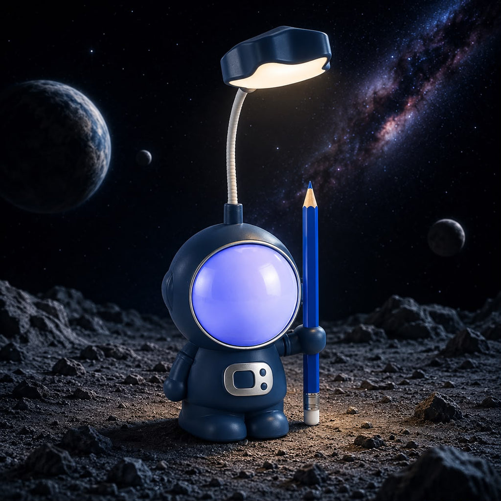 Lámpara De Astronauta Con Porta Lápiz