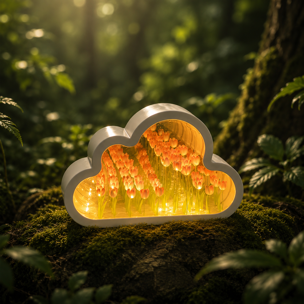 Lámpara De Nube Con Tulipanes