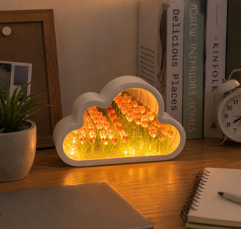 Lámpara De Nube Con Tulipanes